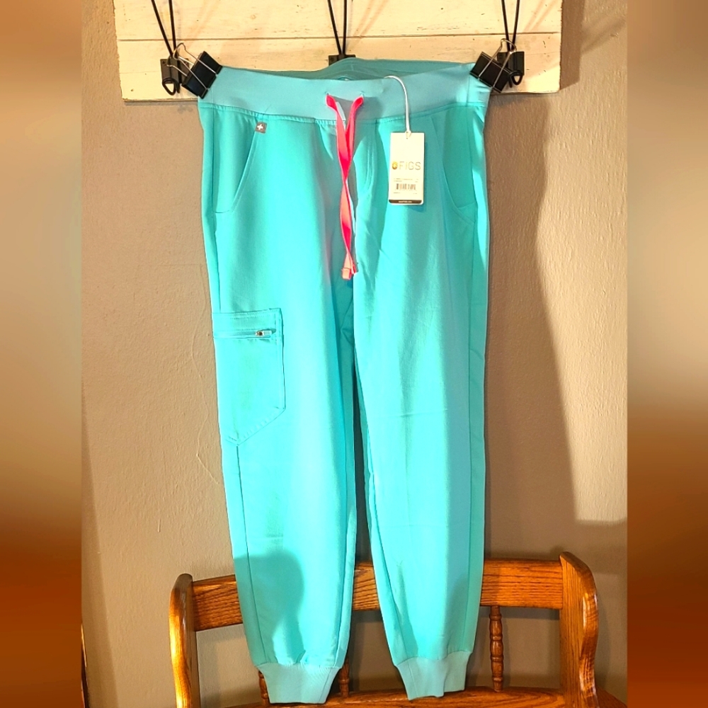 Zamora Figs Pants Neon Blue